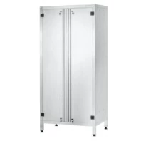 Шкаф кухонный ШЗКп - 1800x1000x500 Profi Inox (двери распашные, 3 сплошные полки)