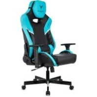 Кресло геймерское Knight Thunder 5X (экокожа голубая/экокожа черная)